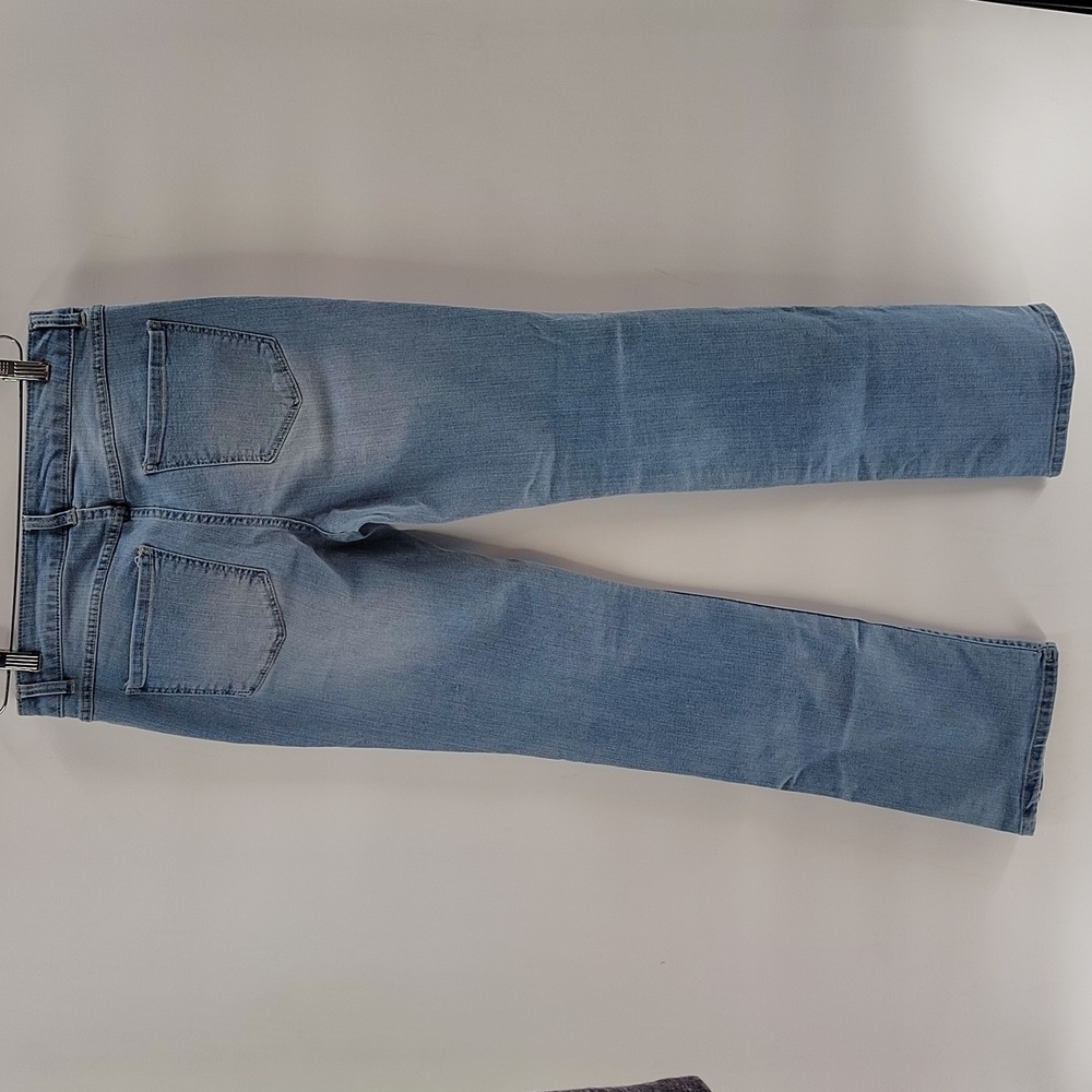 D. Jeans Straight Leg Denim Size 8 High Rise Stretch Lighter Blue - Picture 5 of 5
